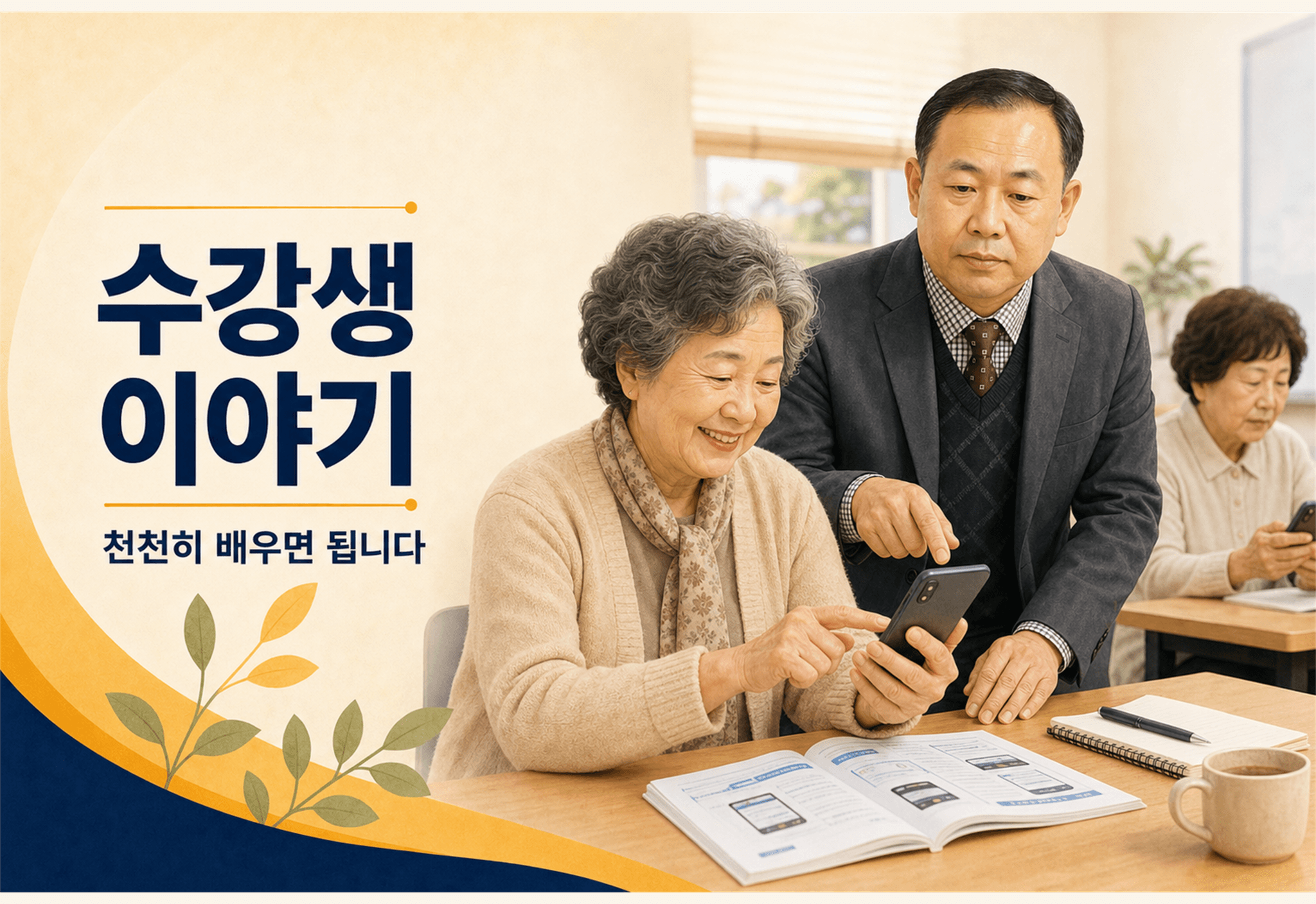 스마트폰 수업을 마친 수강생 이야기 카드뉴스
